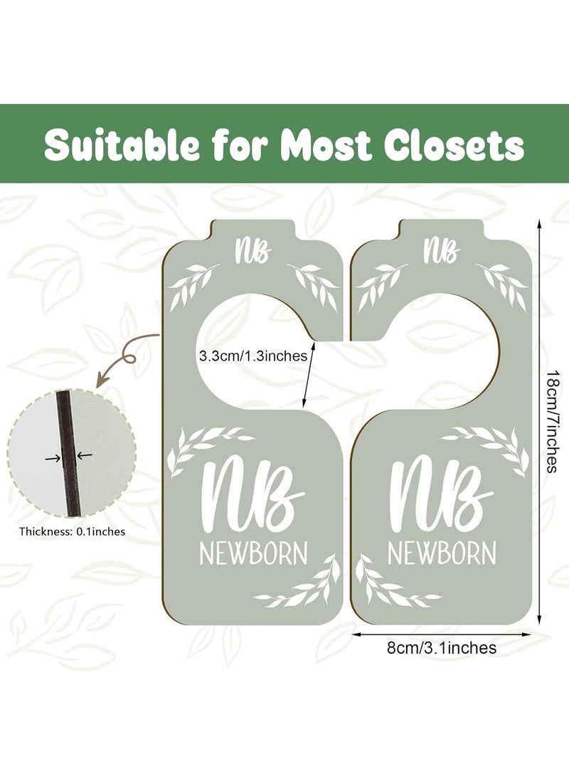 jaexest Wooden Baby Closet Dividers for Clothes Organizer – Colorful Nursery Decor Size Hangers with Double Sided Age Labels for New Mom Dad Parents 8pcs - Image 2